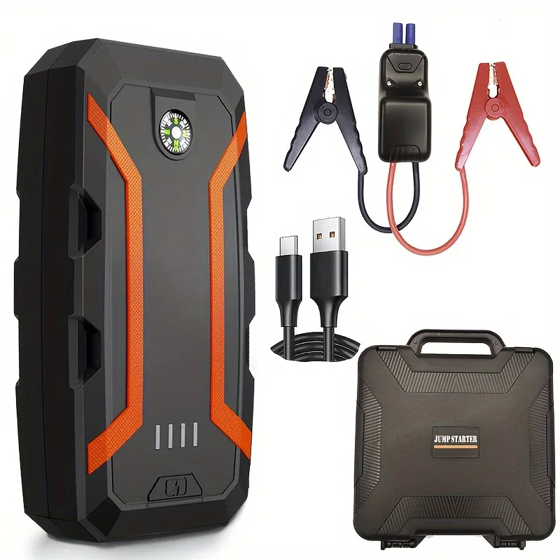 6000mAh (22200mWh) Portable Emergency Car Jump Starter Supply Battery Strong Charging Starter