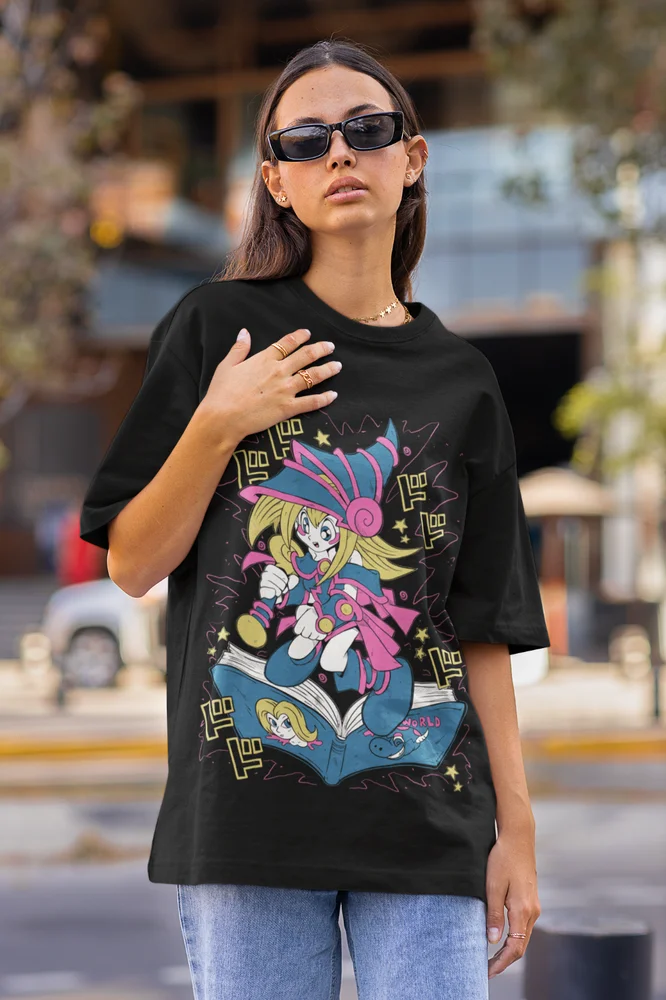 Maga Oscura T-shirt Yu-Gi-Oh Chica Manga Kawai Waifu Girl Anime Shirt All Size