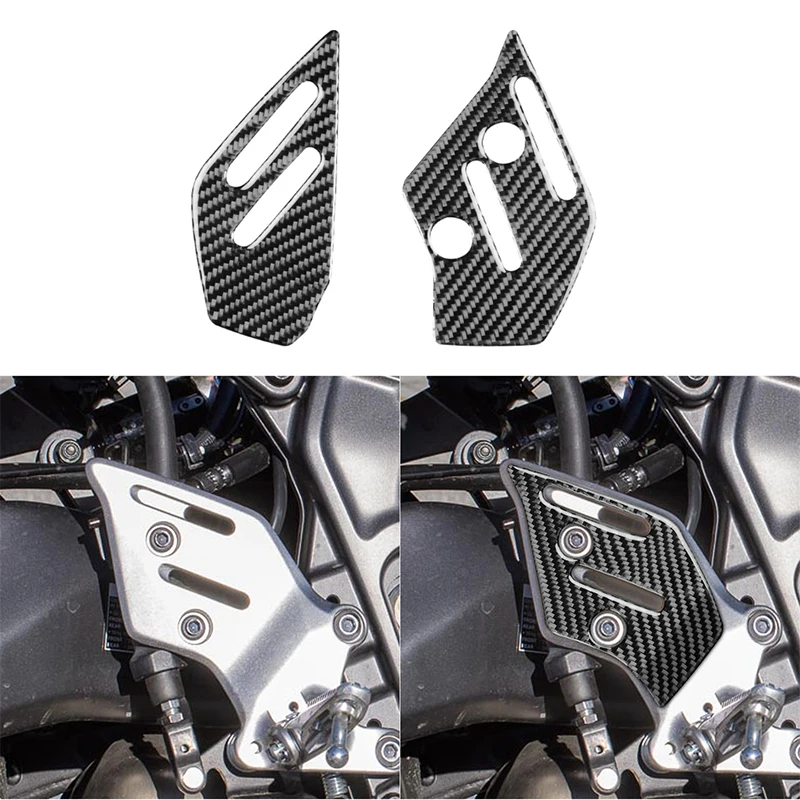 Suitable For Yamaha MT-09 2021-2023 Carbon Fiber Motorcycle Fishbone Door Lock Pedal Engine Fuel Tank Cover Accessories Sticker