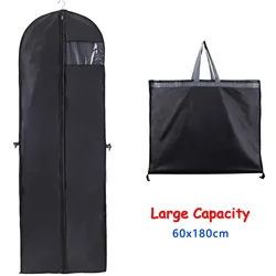 Wedding Dress Garment Bag Dust-proof Clothes Dust Cover Long Dress Suit Bags with Pocket Handle Clothes Storage Protective Bags