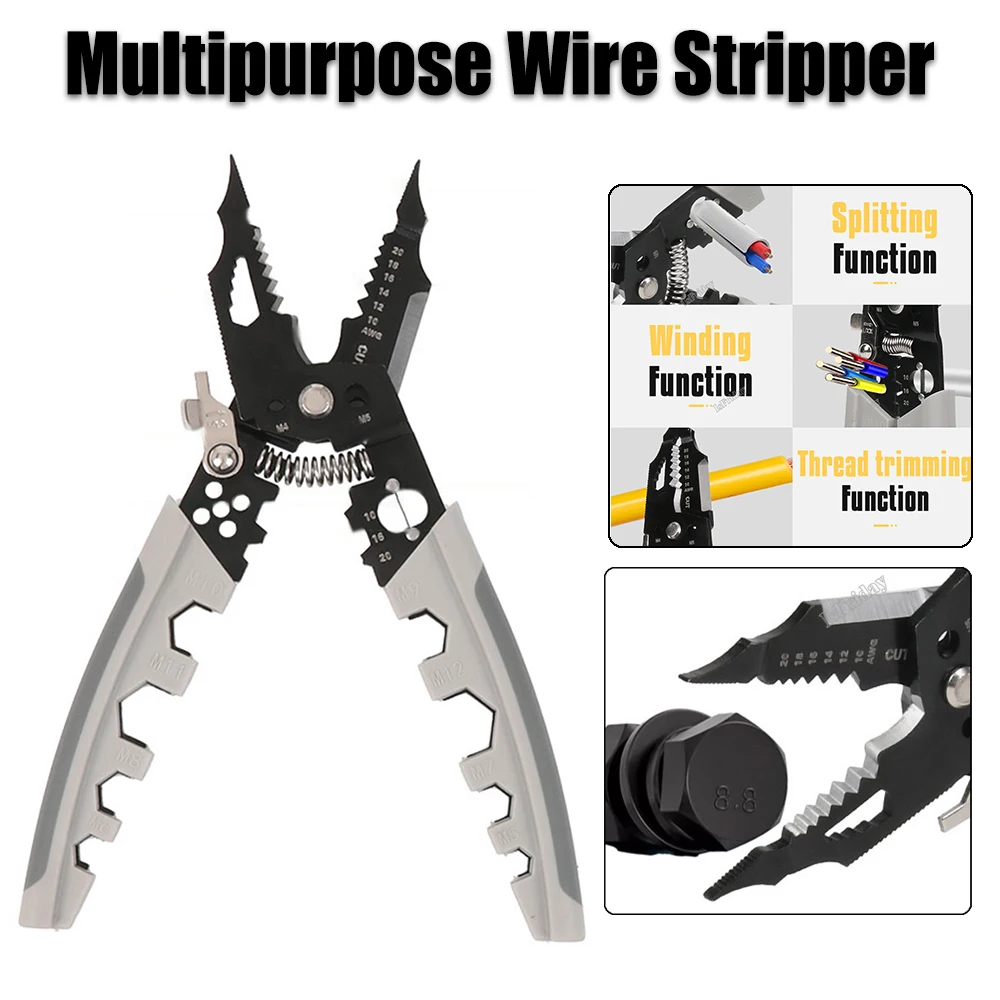 

28 in 1 Multipurpose Wire Stripper Professional Tool Electrician Crimpe Pliers For Wire Stripping Cable Cutters Hand Tool