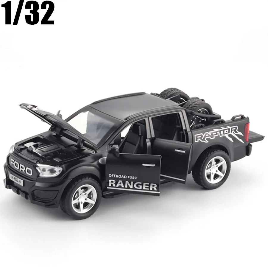 

1:32 Ford Raptor F350 Пикап, модель автомобиля из сплава, шины для переноски, внедорожник, литье под давлением игрушечный транспорт, автомобиль, детские игрушки, подарки E152Fashion или