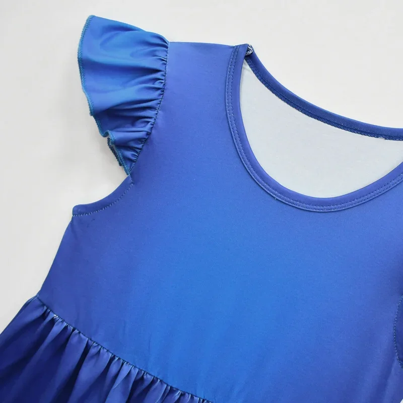 HN8 2023 Kinderkleid für Mädchen Regenbogenfreunde Cosplay Kostüme Sommer blaue Kleidung und Maske Kinder Geburtstagsgeschenk ausgefallene ou 8... Gf