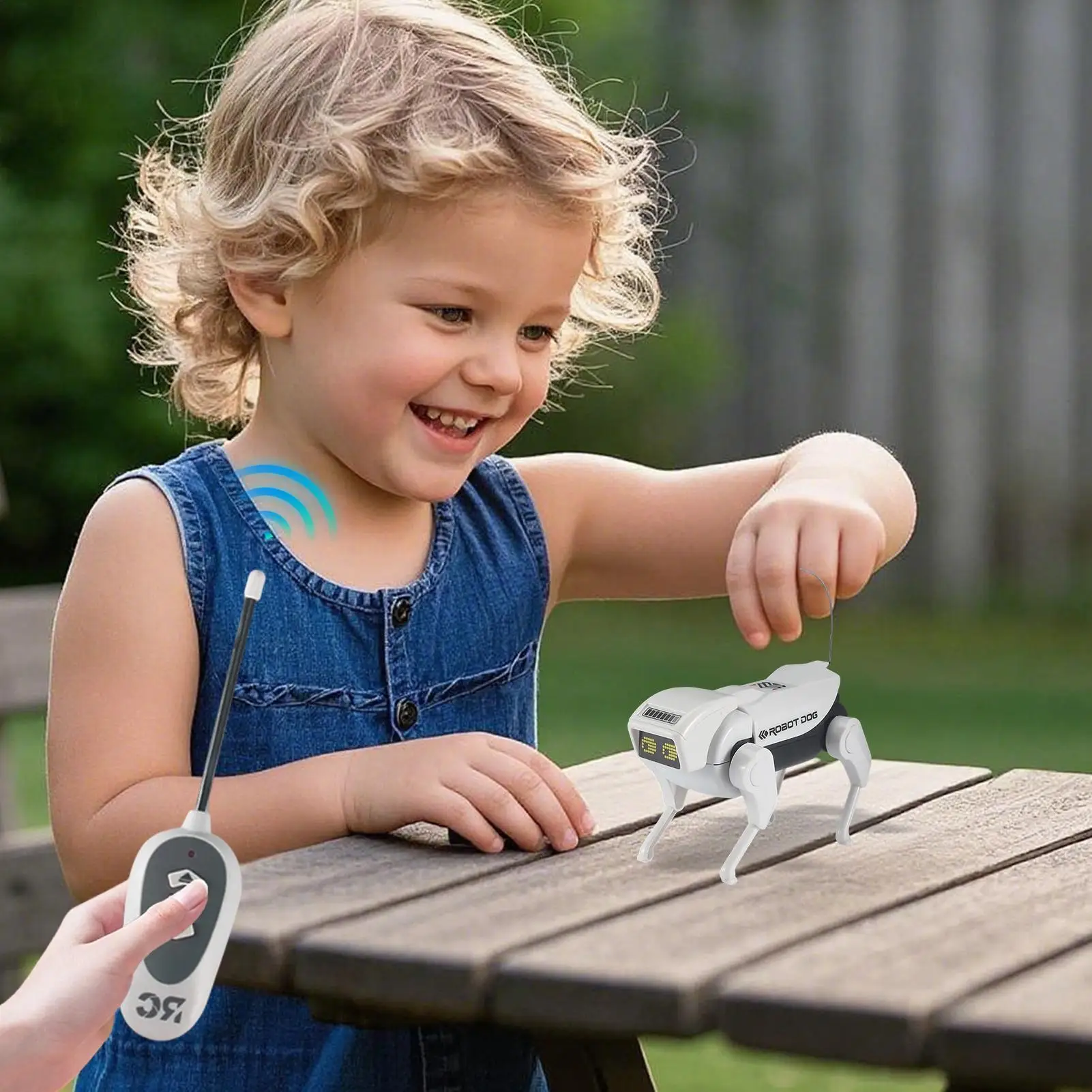 전기 개 RC 로봇 원격 제어 기계 장난감 과학 교육 조립 모델 전기 세트 장난감 소년 어린이 선물