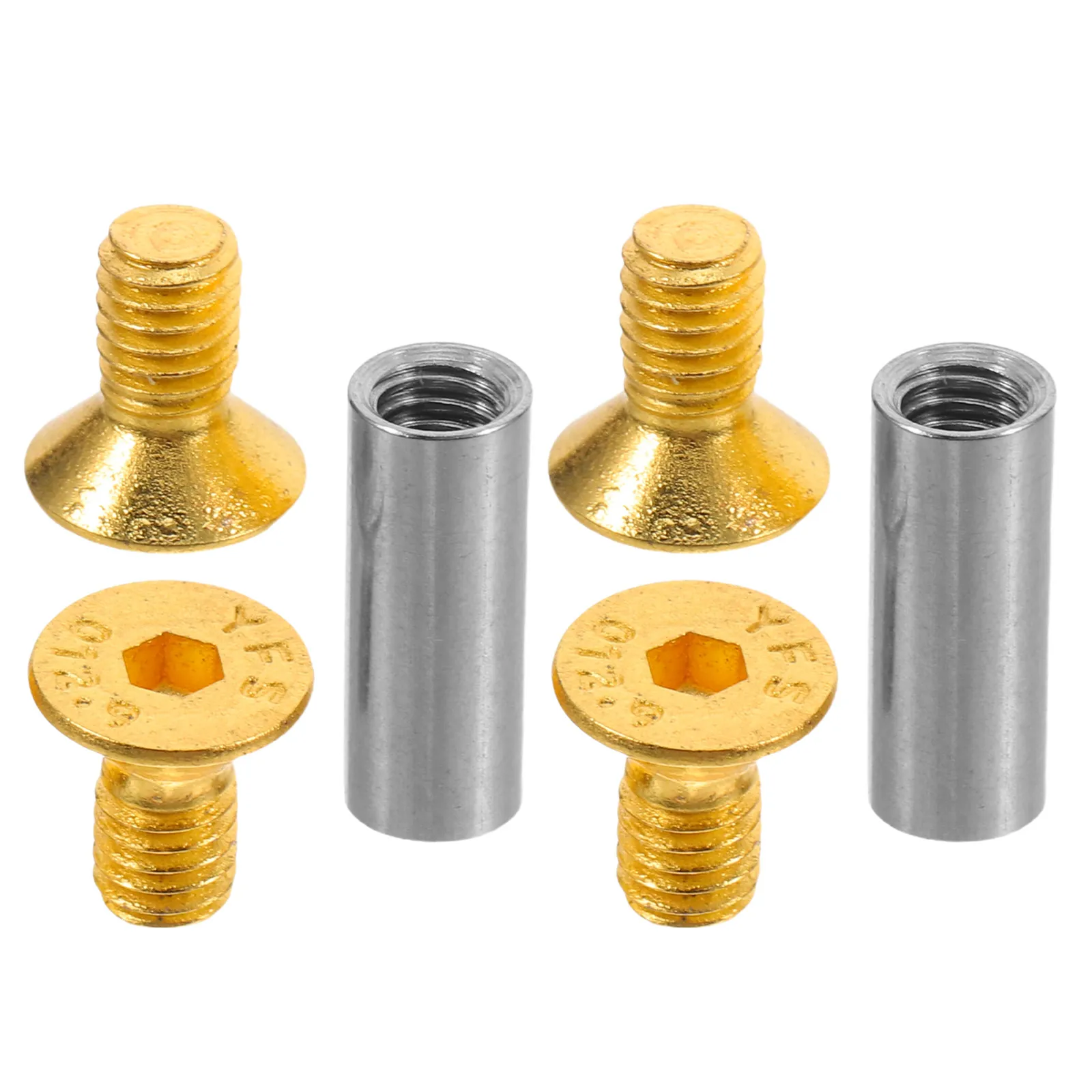 2Pcs Brass Knife Handle Rivets Diy Repair Fasteners For Wooden Kitchen Knives Making Solid Round Head Rivets Handle Screws Bolt