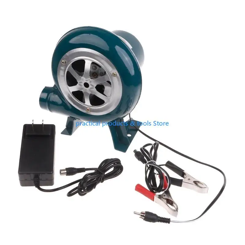 77JB DC12V 30/40/60/80/100 واط مروحة نفخ كبيرة لتدفق الهواء للشواء والنزهة والتخييم #2