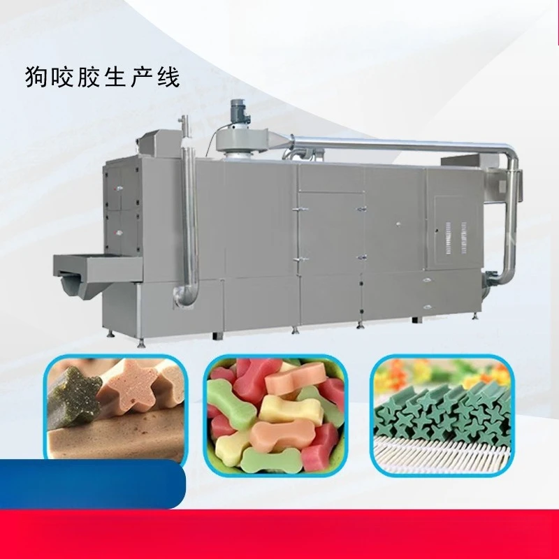 Pet molar stick two-color dog bite glue production equipment snack single screw extruder machinery food automatic
