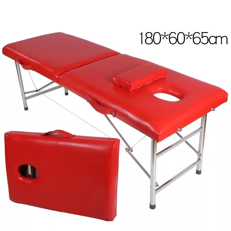 Professional carry on massage beauty bed, folding massage tattoo SPA bed, custom beauty salon, thickening treatment table