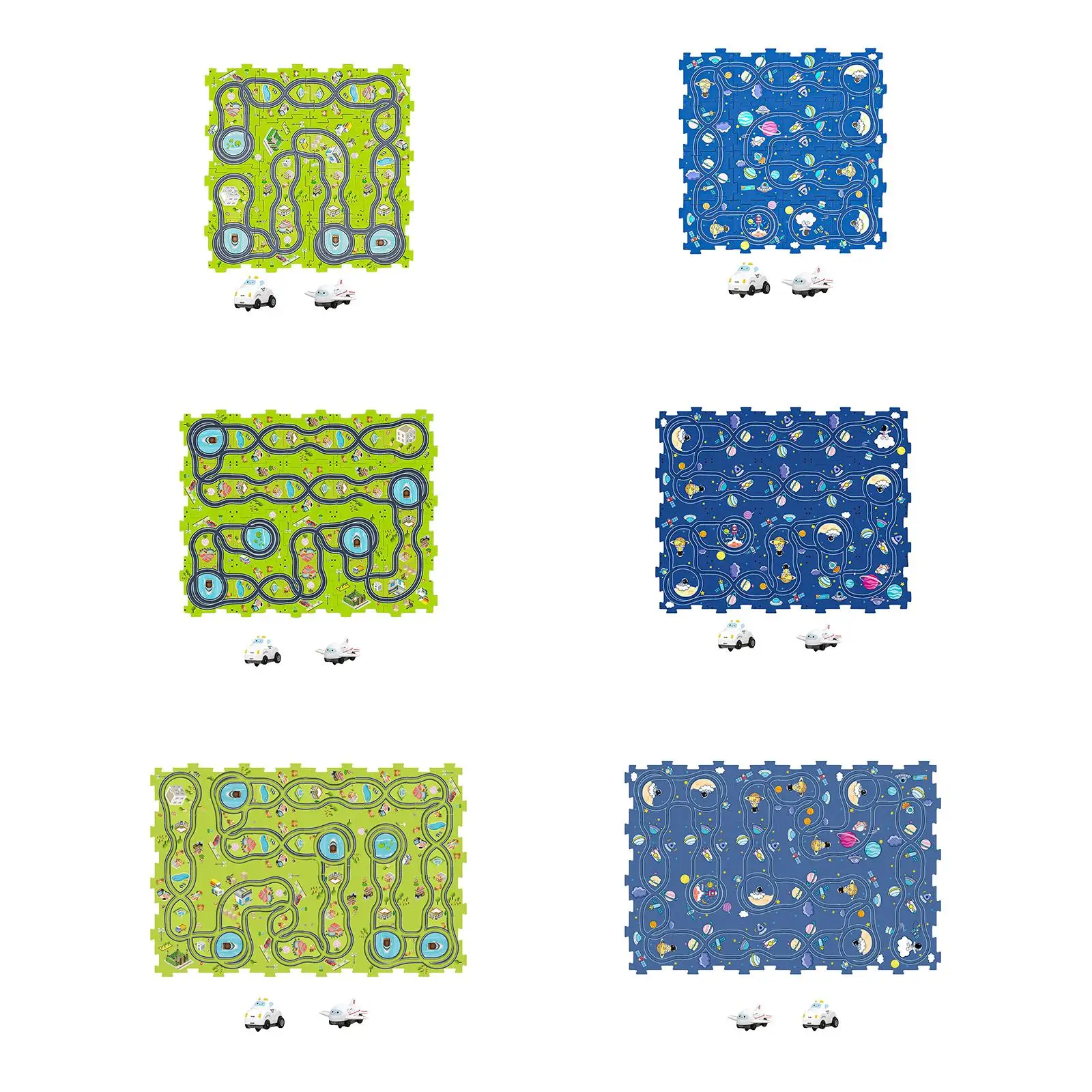 

Puzzles Track Play Set Jigsaw Track Building Blocks for Girls Boy Preschool