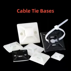5pcs HS Self Adhesive Cable Tie Bases Removable Self Adhesive Wall Holder Car Fixing Seat Clips Suction Position Sucker