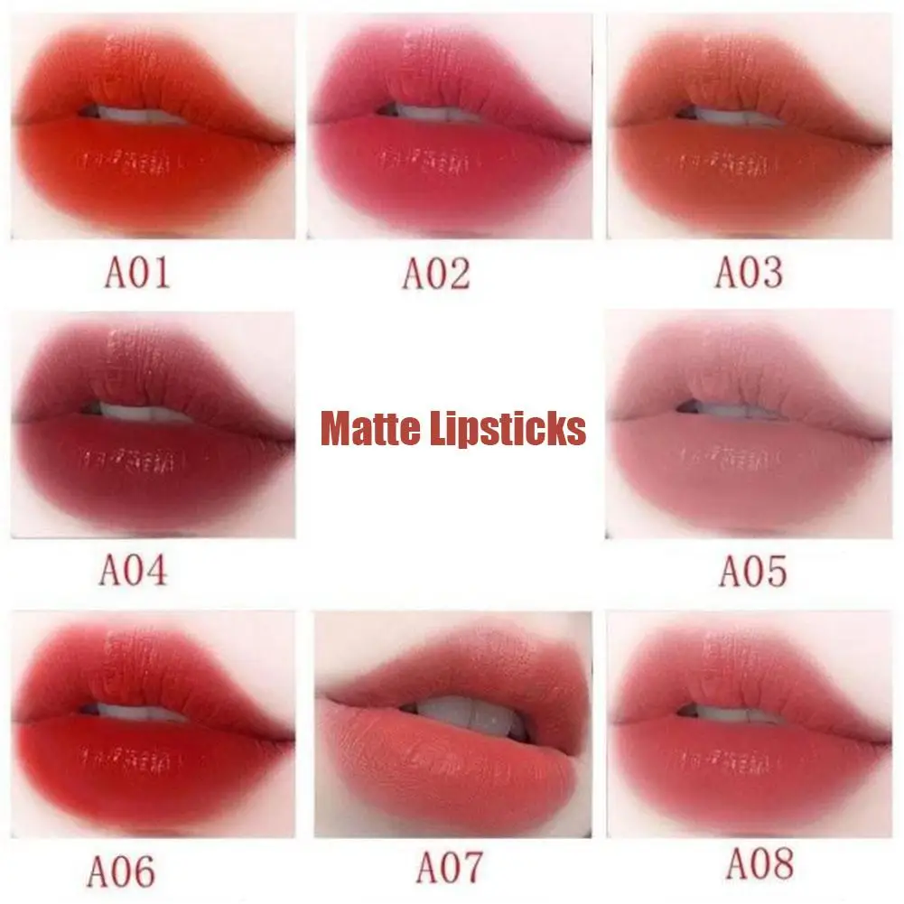 Wasserfester, matter Lippenstift, antihaftbeschichtete Cup-Lippenglasur mit wischfester, langlebiger Formel, glatte und nicht fettige Oberfläche