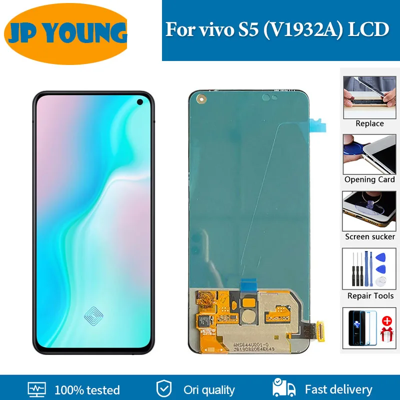 

6.44" Super AMOLED For vivo S5 V1932A LCD Display Screen Touch Panel Digitizer Assembly For vivo S5 V1932T Replacement Parts