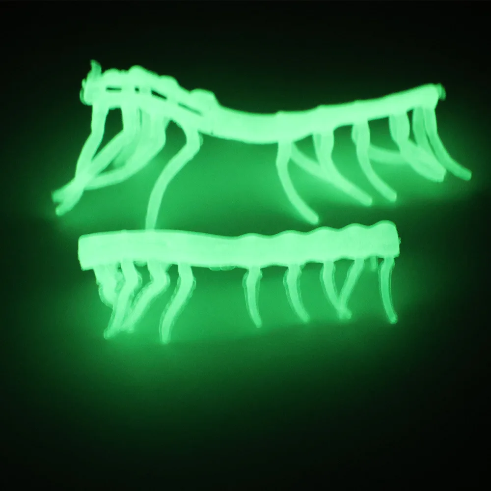 15Pcs Luminous Soft Silicone Shrimp  Squid Skirt Lure Parts Matching Squid Jig Saltwater Night Reef Cuttlefish Angling Gear view 4