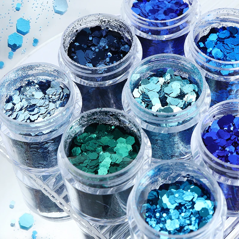 10ml Mixed Hexagons Glitter Flakes For Epoxy Resin Pigments Loose Sequins DIY Silicone Mold Filling Material Resin Craft Fillers