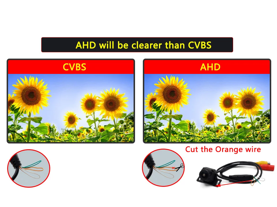 AHD 1080P CVBS CCD Auto-Rückfahrkamera 170 ° Weitwinkel-Nachtsichtkamera, wasserdicht, Auto-Parkkamera, Rückfahrkamera, Frontkamera – Detail 13