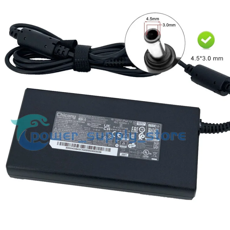 

Genuine 180W 20V 9A Power Charger Chicony A17-180P4B (4.5mm*3.0mm) AC Adapter