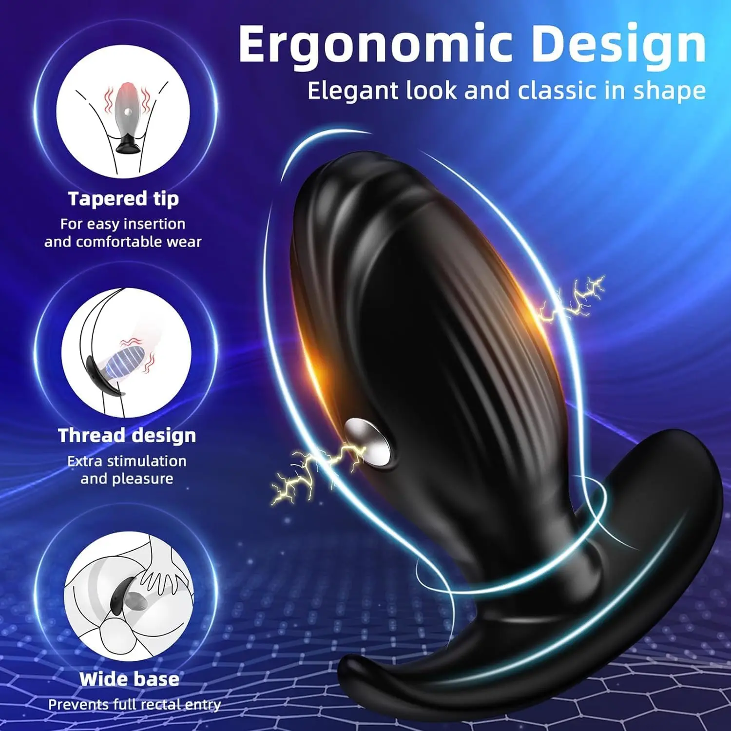 Electric Shock Anal Plug Vibrator Prostate Massager Wireless Buttplug 10 Vibrating & 3 Pulsed Modes Sex Toys for Couple Gay Wome