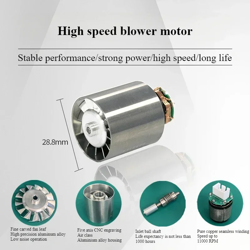 130,000 RPM turbo blower high-speed brushless motor 110,000 RPM violent fan 7.4v DC brushless motor