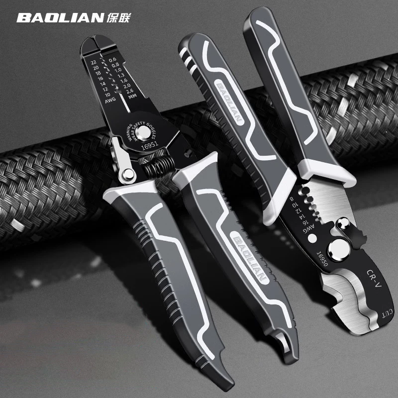 Wire Stripping Pliers Multifunctional Electrician Special Tools Pulling Wire Cutting Pliers Small Copper Pipe Crimping Pliers