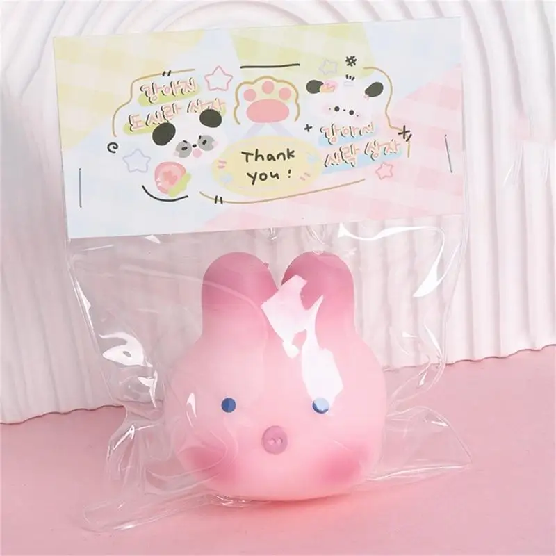 1pcs Portable Anxiety Relief Squeeze Toy Pinch Slow Rebound Lovely Rabbits Pig Decoration For Children And Collector Daily Use