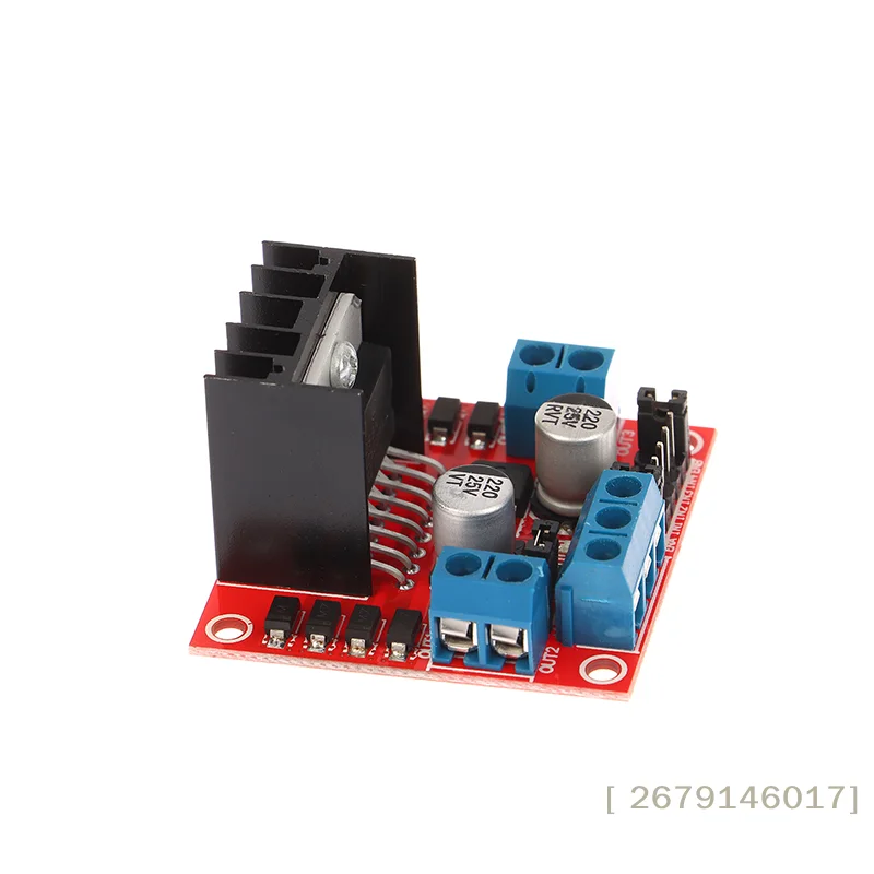 【YY26】Módulo controlador de motor de CC L298N, controlador de motor paso a paso L298N para coche inteligente, robot, protoboard, Peltier, controlador de motor de CC L298 de alta potencia