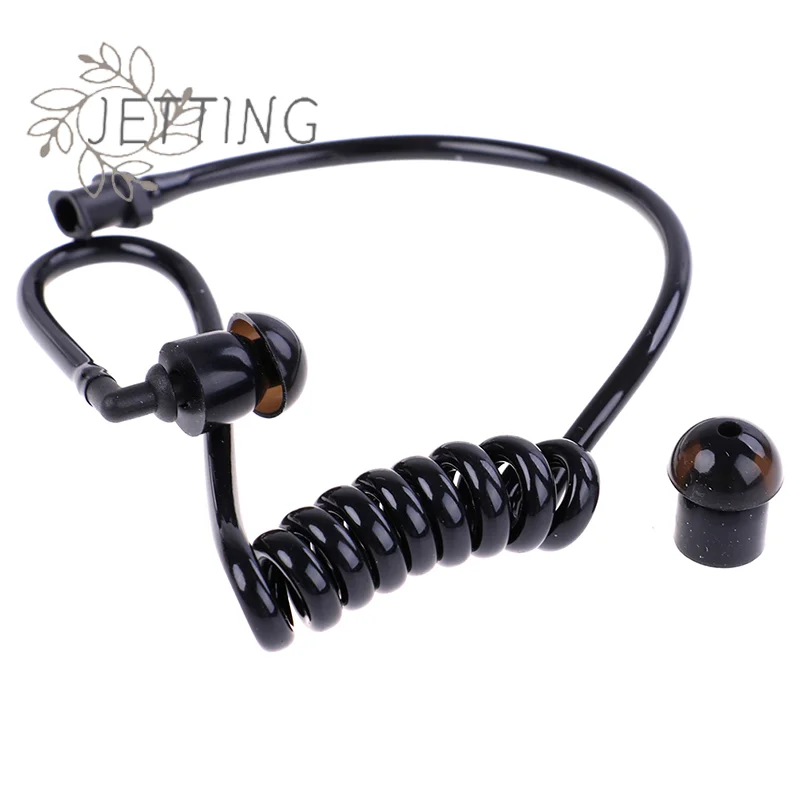 Sostituzione del tappo auricolare acustico del tubo dell'aria della molla nera calda per la bobina dell'auricolare walkie talkie auricolare radio