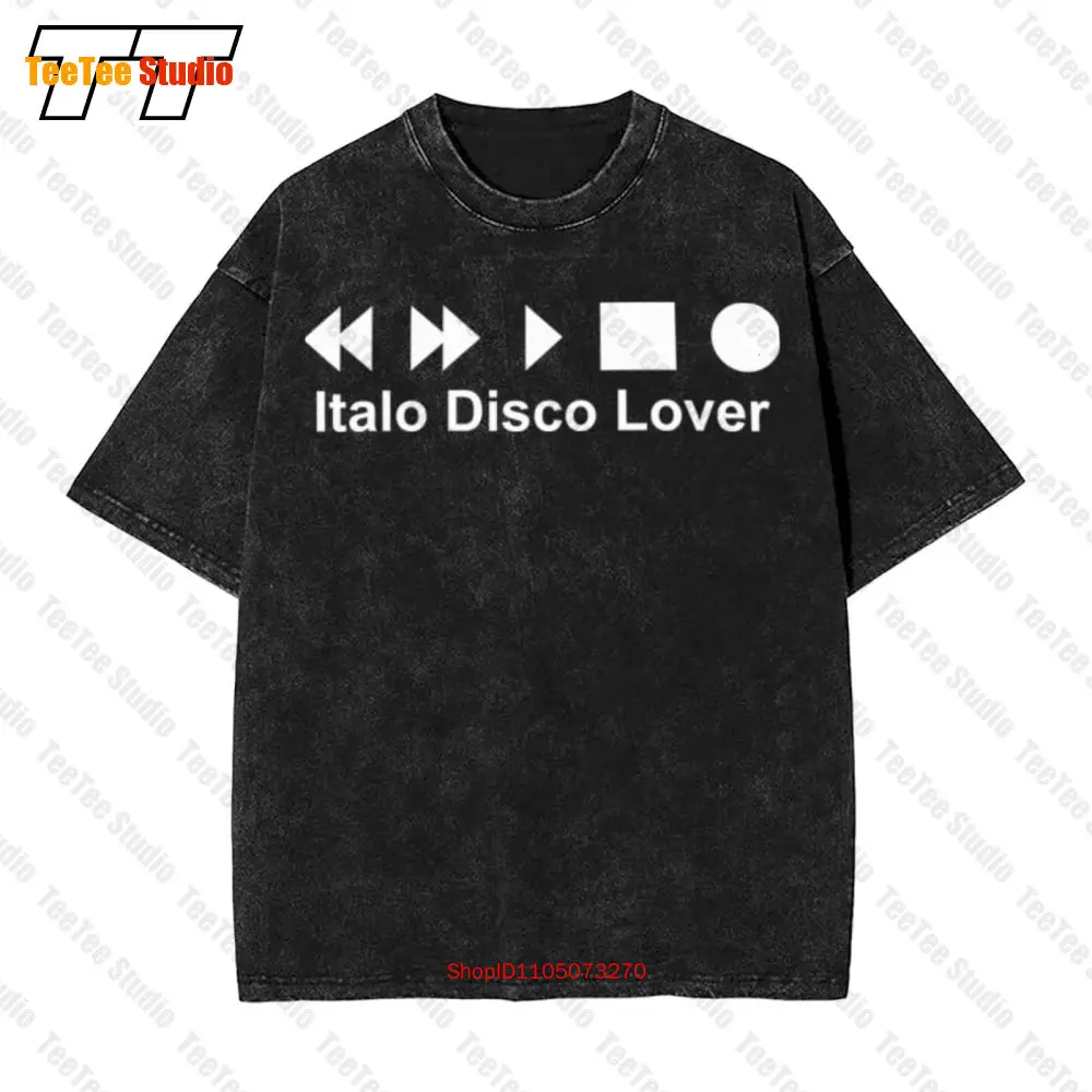 تي شيرت Italo Disco Lover Vintage كبير الحجم DYDK