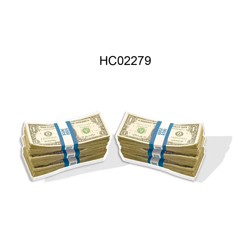 Unusual Earrings Dollar Pattern Acrylic Stud Earrings For Girls Gift Jewelry Accessories