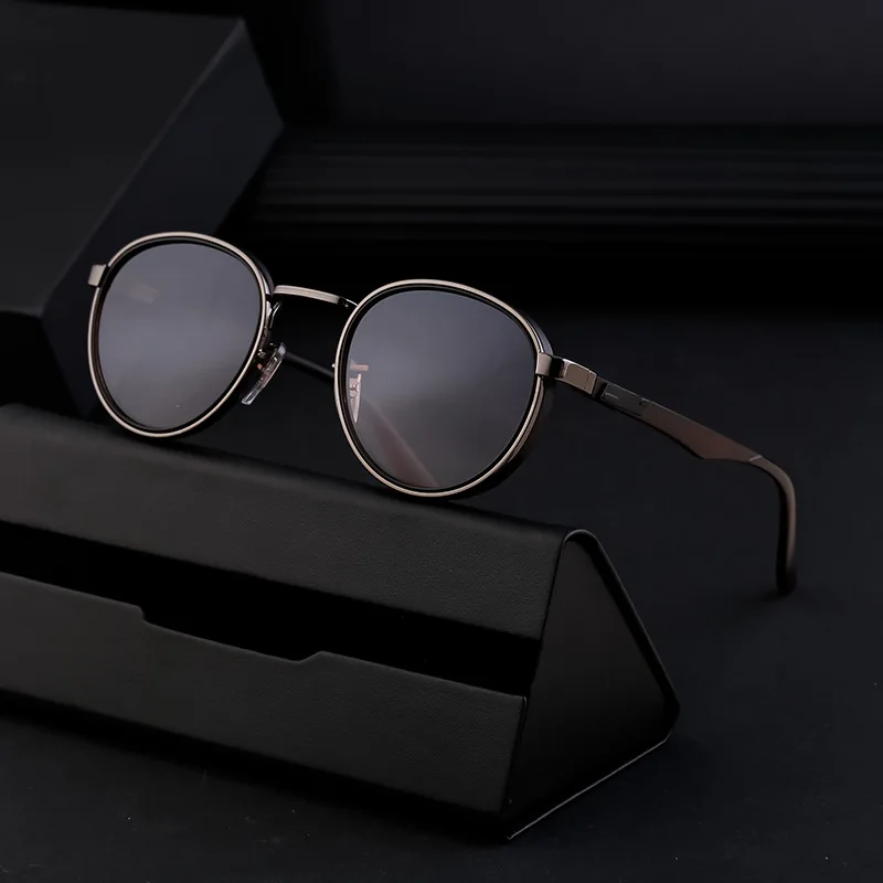 

Round Frame Sunglasses for Men, High-end and Fashionable European and American Sun Protection Sunglasses, Retro Metal Glasses