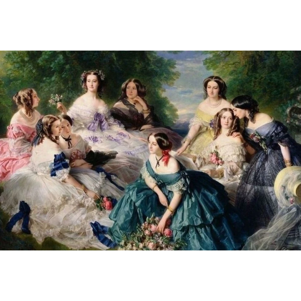 

Women Party Art Portrait 500/1000/1200/2000 PCS Jigsaw Puzzles Family Activity Games DIY Puzzle for Living Room Home Decor Gift
