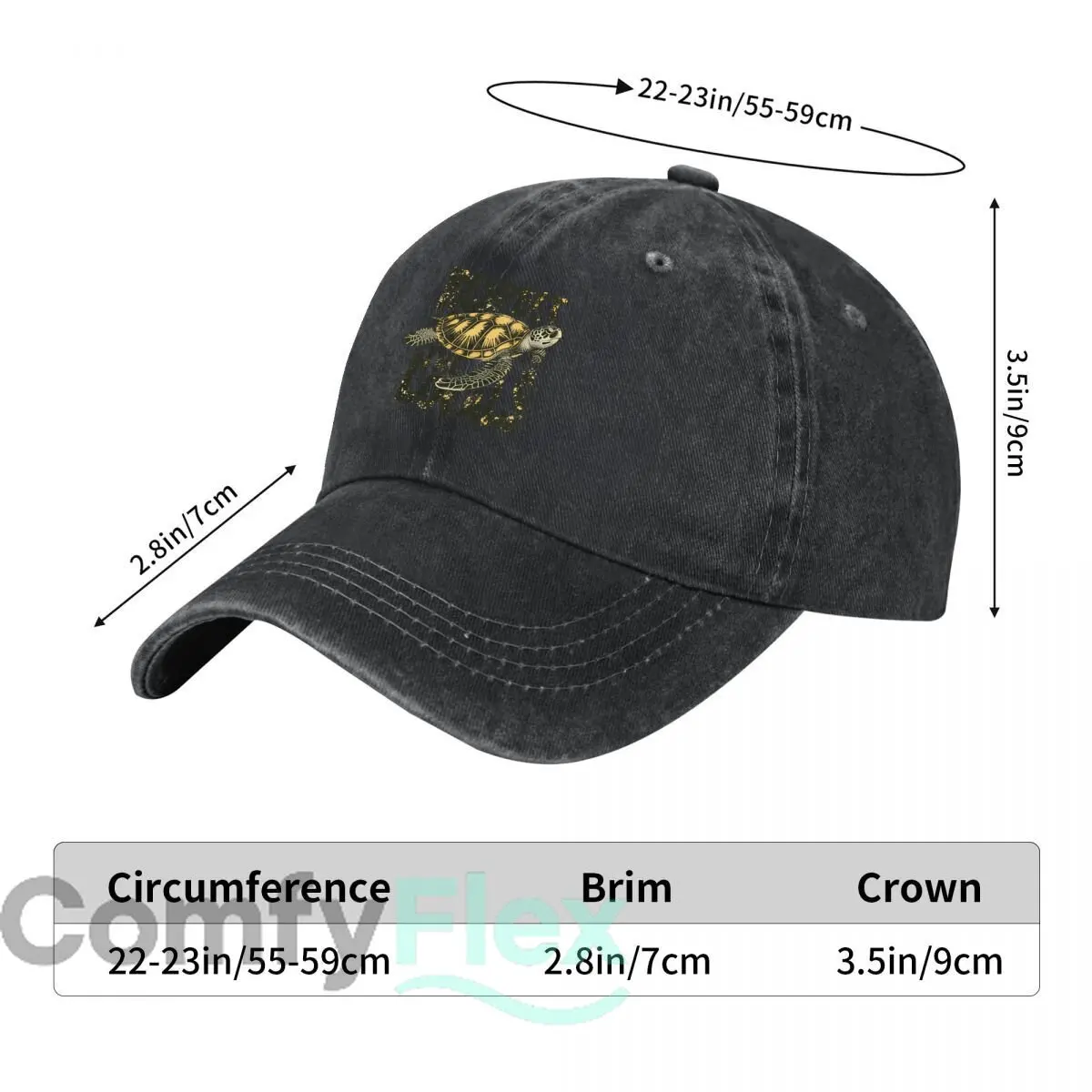 Respect The Locals Sea Turtle Ocean Conservation Baseball Cap Men Women Distressed Washed Sun Cap Outdoor Workouts Hat
