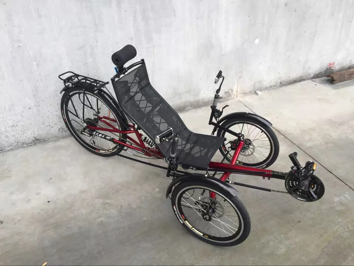 Recumbent Bicycle, 500W Electric Three Wheeled Shock-absorbing Fat Tire Bike, Suitable for Snow, Beach, and Mountain Walking