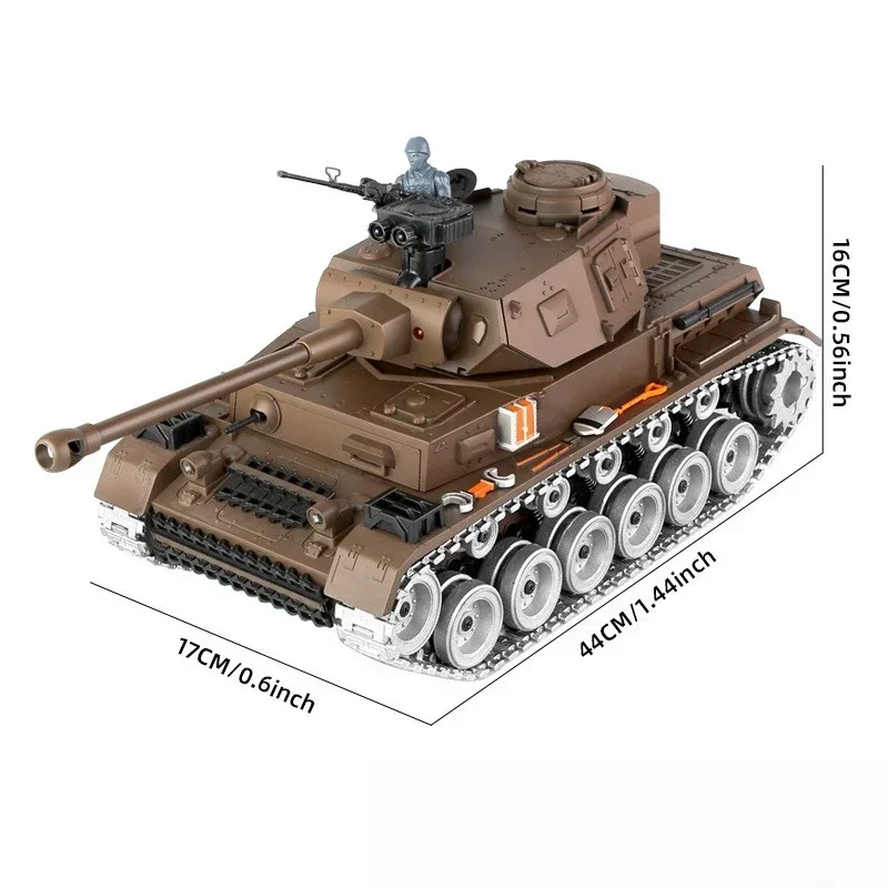 Metal Remote Control Tank Toy Car Tiger Tiger One Tracked Wireless Electric Battle Launchable Remote Control Vehicle