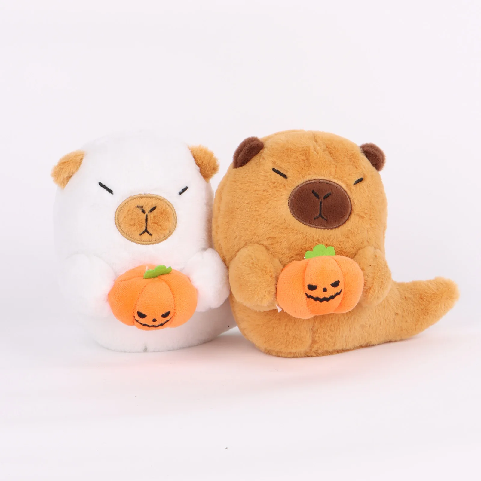 20 سنتيمتر لطيف شبح كابيبارا ألعاب من القطيفة كابيبارا مع اليقطين محشوة الدمى شبح بلوشي هدايا الهالوين الاطفال هالوين الديكور #1