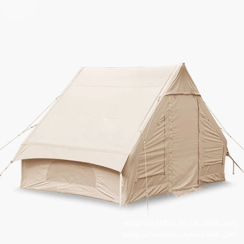 Outdoor Herringbone Camping Tent, Family Cotton Tent, Rainproof, Thickened, Multi-function, Quick-opening, Inflatable Hut