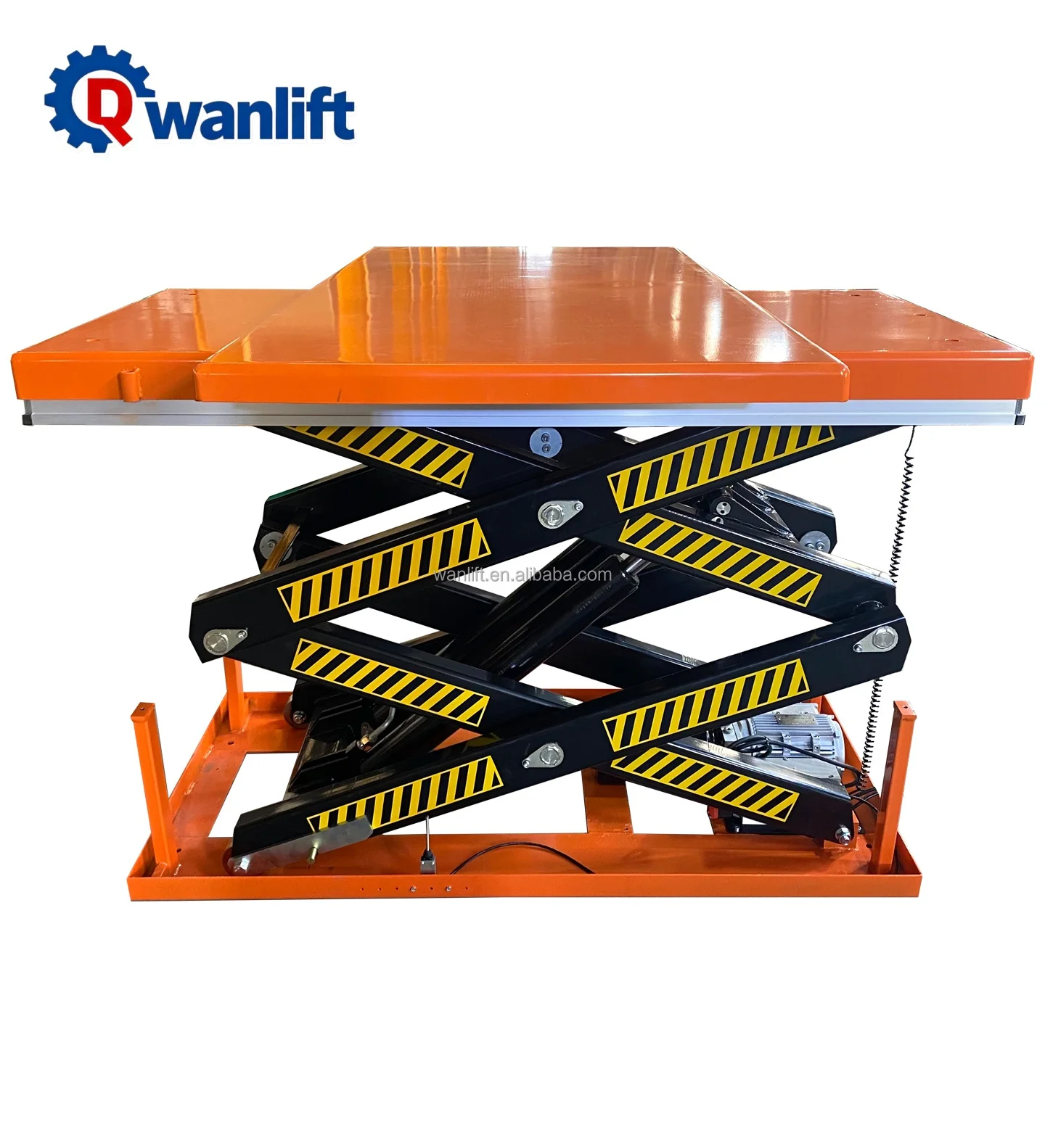 Reliable Fixed Hydraulic Scissor Cargo Lift Rotating Platform Floor 1-8 Ton 1m-10m Lifting For Dock