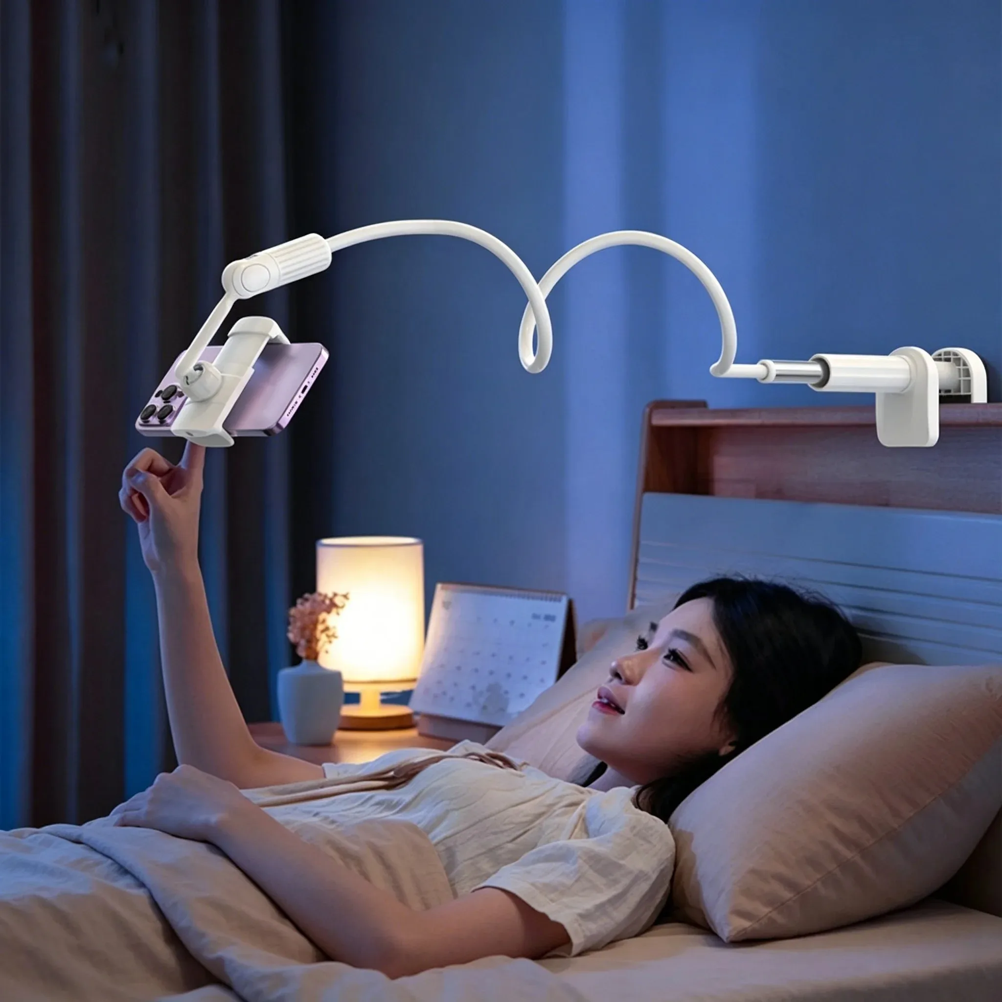 Soporte Flexible de Brazo Largo para Tablet, Compatible con iPad Air, Pro, Mini, Galaxy Tab, Xiaomi, Lenovo, de 4.7 a 11 Pulgadas, con Clip para Cama, para Tablet y Teléfono