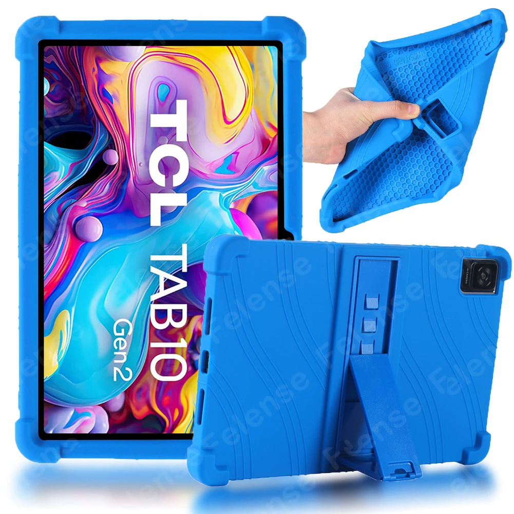 Case For TCL Tab 10L Gen2 / 10 Gen2 Soft Silicon Stand Adjustable Tablets Cover For TCL Tab NxtPaper 11 10s 10L 10 Capas Fundas