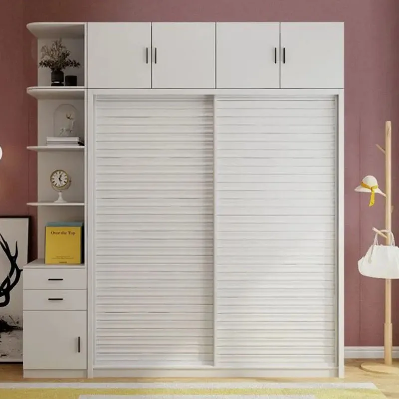 Korean Doors Wood Wardrobes Organize Elegant Clothes Cupboard Wardrobes Home Organization Minimalist Muebles Unique Furniture