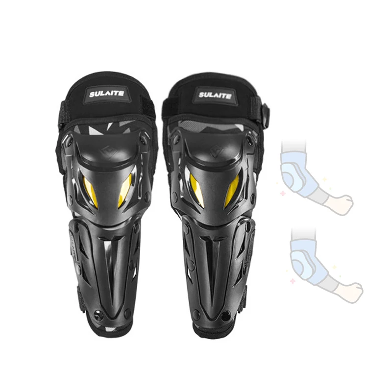 Motorcycle knee pads Riding windproof and anti-fall leggings Protective gear for off-road Elbow pads Knight equipment Men women