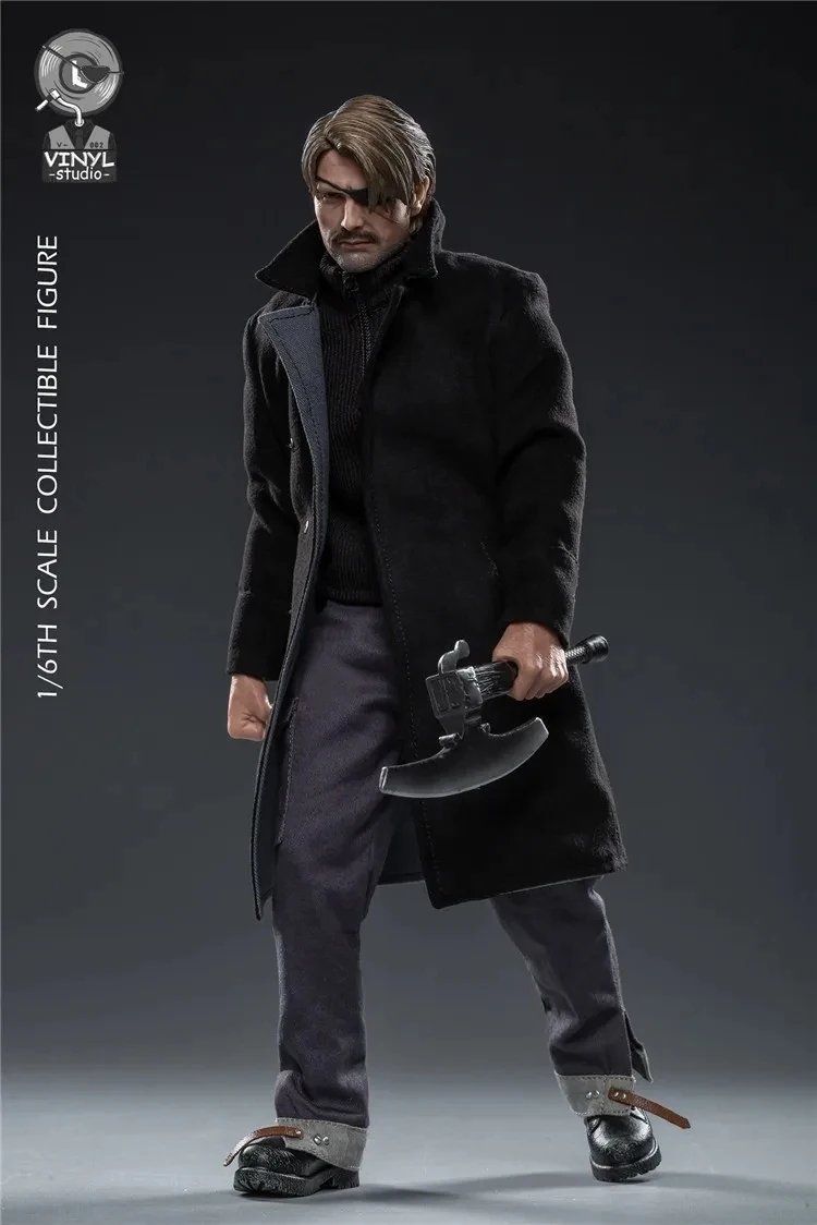 VINYL STUDIO-002 1/6 Male Soldier Killer Mads Mikkelsen Double Head Carving Full Set 12'' Action Figure Model Toy In Stock