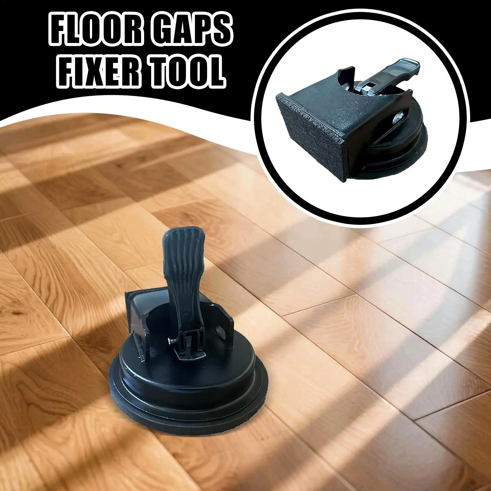 Herramienta de succión para suelos con agarre ergonómico, fijador para reparación de grietas en suelos laminados, herramientas para zócalos y construcción de madera dura