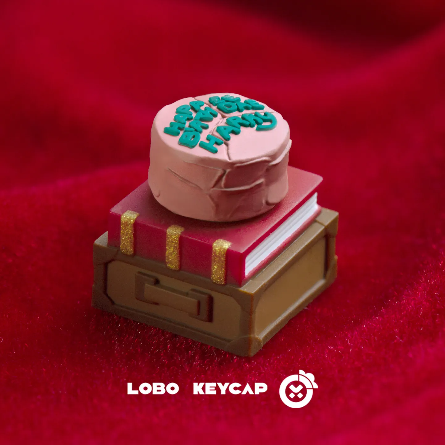 Cake Keycap Anime Harry Cake Personalized Mechanical Keyboard Decoration Can Rotating Esc Keycap Resin Material Peripheral Gifts