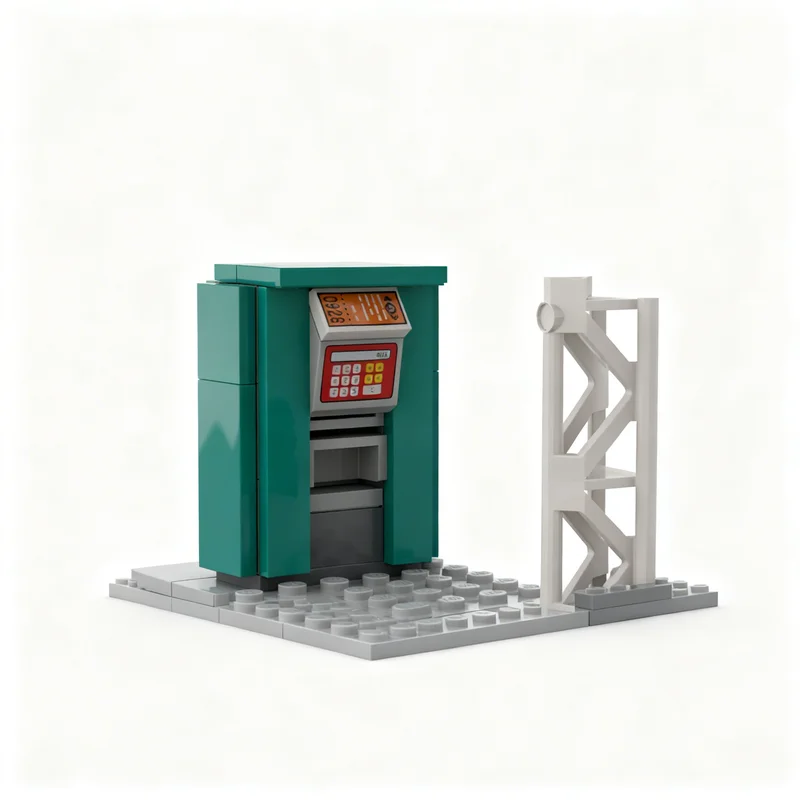 296pcs MOC Main Street Tram Station City Trains Model Building Blocks Toy Construction Christmas Gifts Collection DIY Education