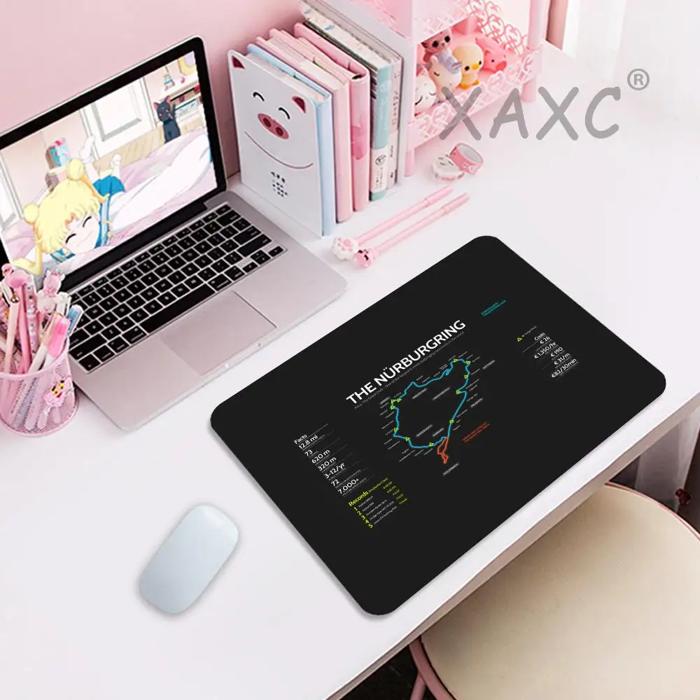 

Коврик для стола Black Route Desk Mat Nurburgrings, коврик для мыши, офисный коврик для ПК, большой игровой коврик для мыши, нескользящий резиновый коврик для ноутбука, компьютерные аксессуары