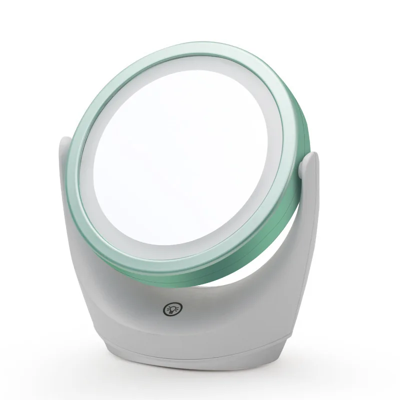 360 Grad LED Kosmetik spiegel 5-fache Vergrößerung doppelseitiger Spiegel 3-Gang-Lichter Kosmetik spiegel einstellbare Ausbesserung kosmetik – Detail 11