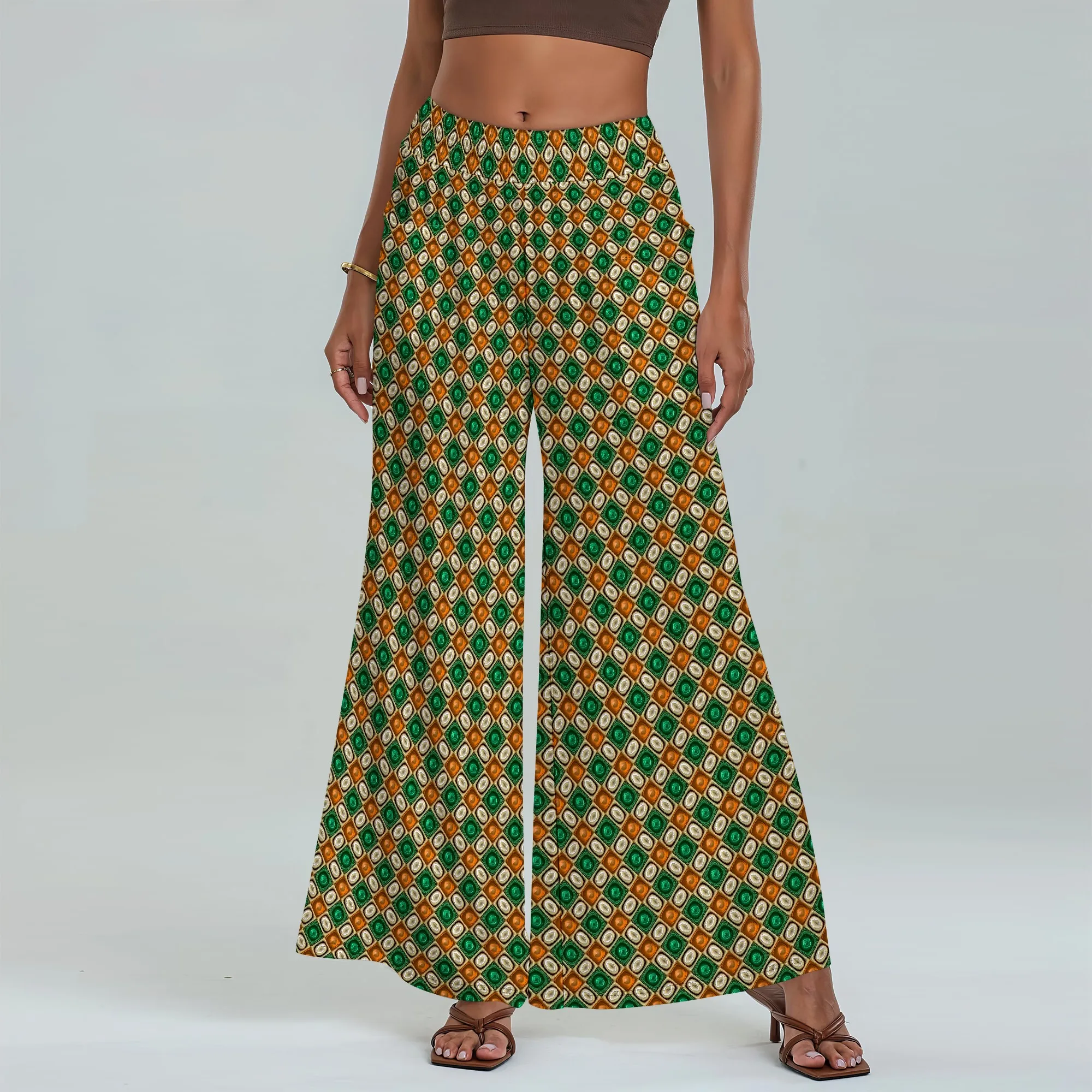 

Women's Wide Leg Pants with Pockets 3D Pattern for All Seasons Casual Comfort Music Festival Rave Party Nightclub