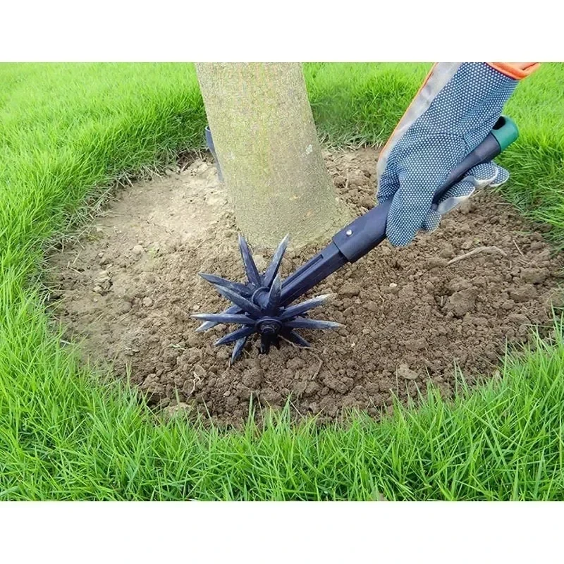 Coltivatore rotante Garden Lawn Ripper, motozappa da giardinaggio regolabile e attrezzo per coltivatore da giardino tenuto in mano strumento per