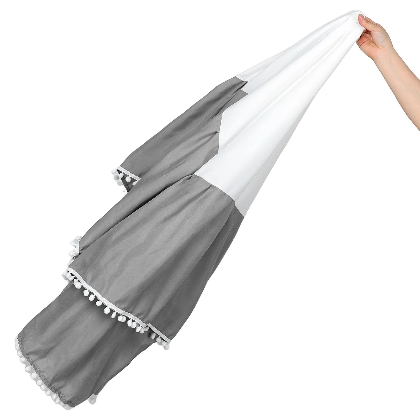 تنورة سرير قطنية، غطاء سرير محايد، حماية من الحطام، ملحقات سرير بوم بوم الناعمة، ملاءة مرتبة مناسبة