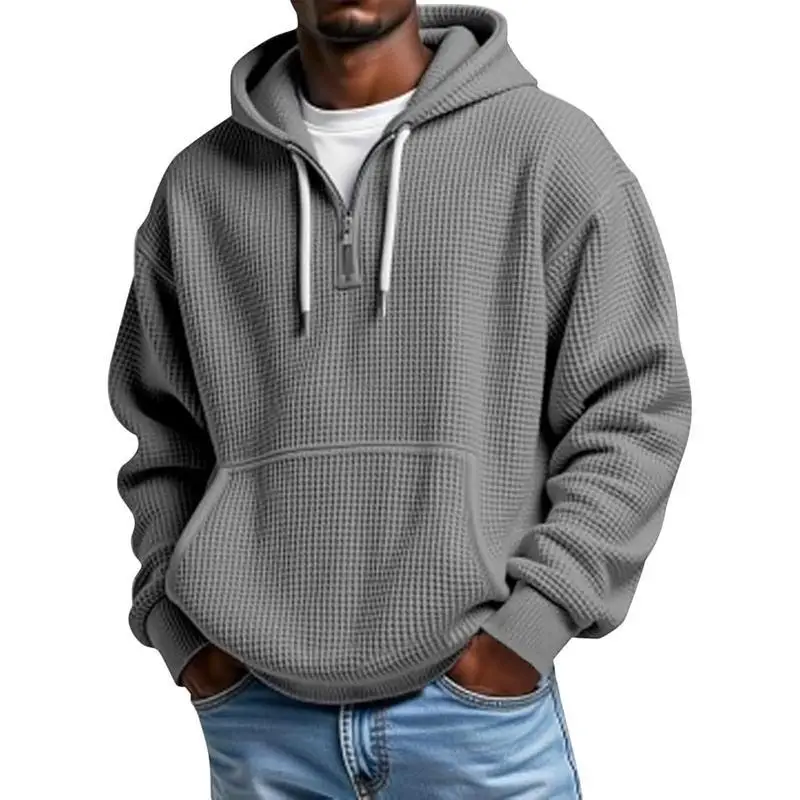

Men's Waffle Hoodie Comfortable Hooded Sweatshirt Resistant to Deformation Animal Pattern Spring Summer Autumn Seasonal Wear